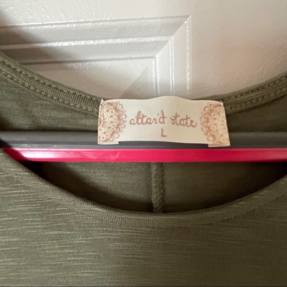 NWT Altar’d State Olive Rolled Sleeve Dress - Picture 2 of 5